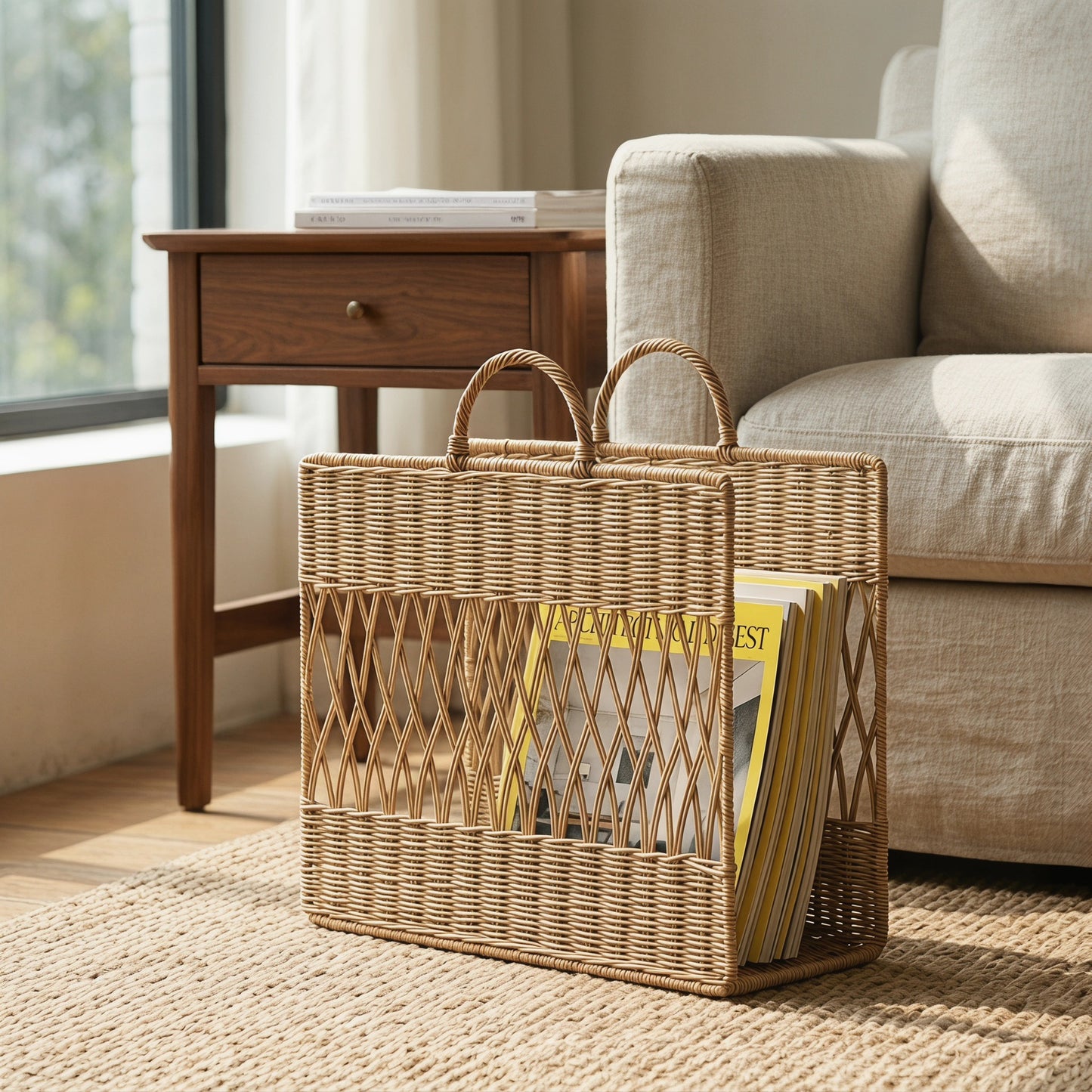 Artful Macrame Magazine Holder Acalora