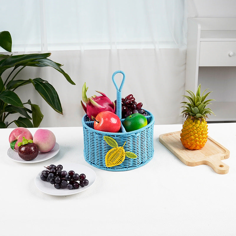 Handcrafted Woven Storage Basket with Handle Acalora