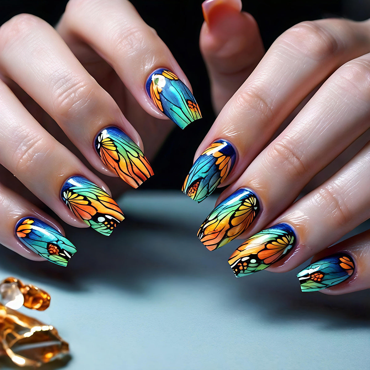 Floral Artistic Nail Art Acalora
