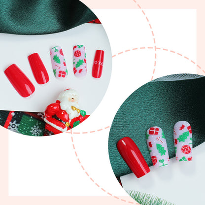 Holiday-Themed Press-On Nail Set Acalora