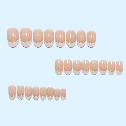 Artificial nails in modern French-tip design Acalora