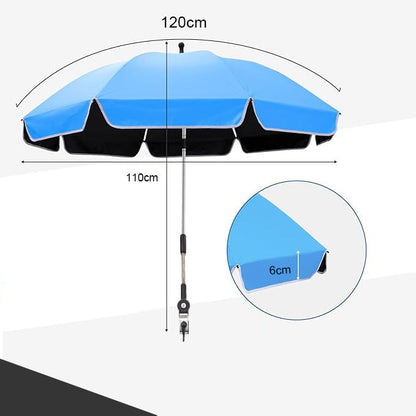 Women's stable beach sun protection umbrella with adjustable mounting system Karnz