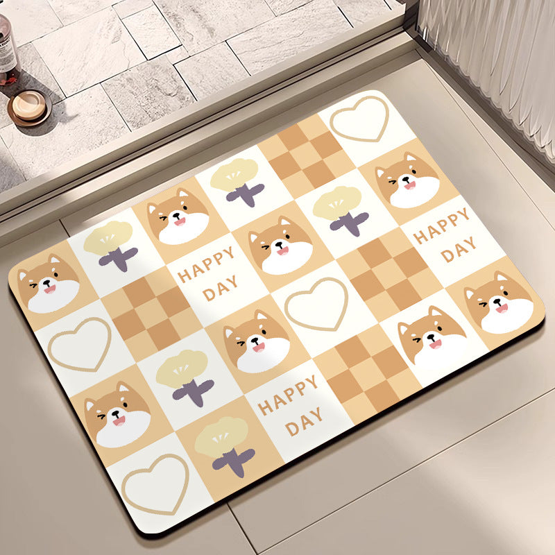 Cute Cartoon Pet-Themed Bath Mat Acalora