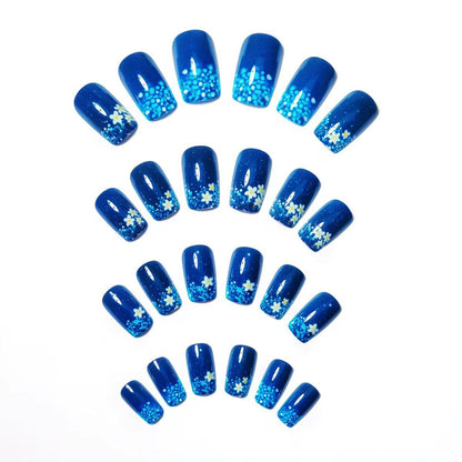Floral Glittered Nail Art Acalora