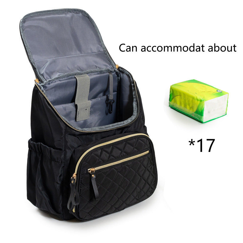 Quilted Multi-Pocket Backpack Acalora