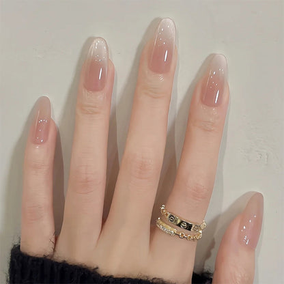 High-Quality Press-On Nail Set with Gradient Design Acalora