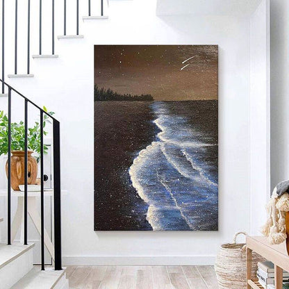 Ocean Waves Textured Canvas Art