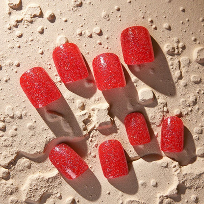 Glittering artificial nails with high-gloss effect Acalora