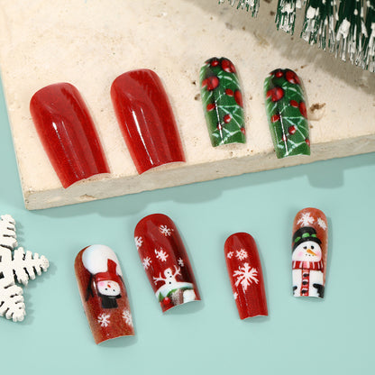 Festive artificial nails with Christmas motifs Acalora