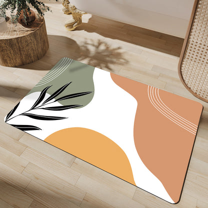 Cheerful Floral Design Indoor Area Mat Acalora