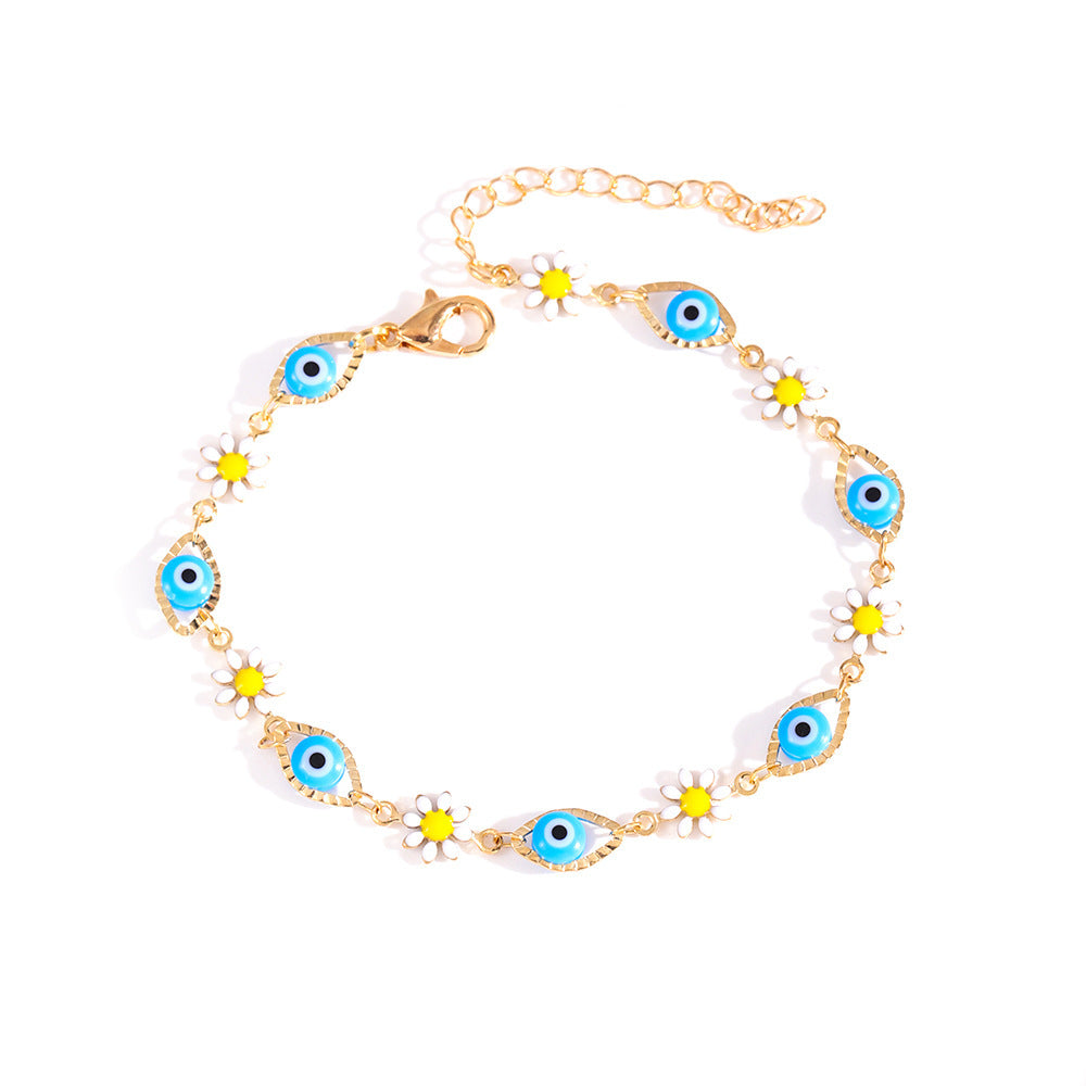 Eye Charm and Daisy Bracelet Acalora