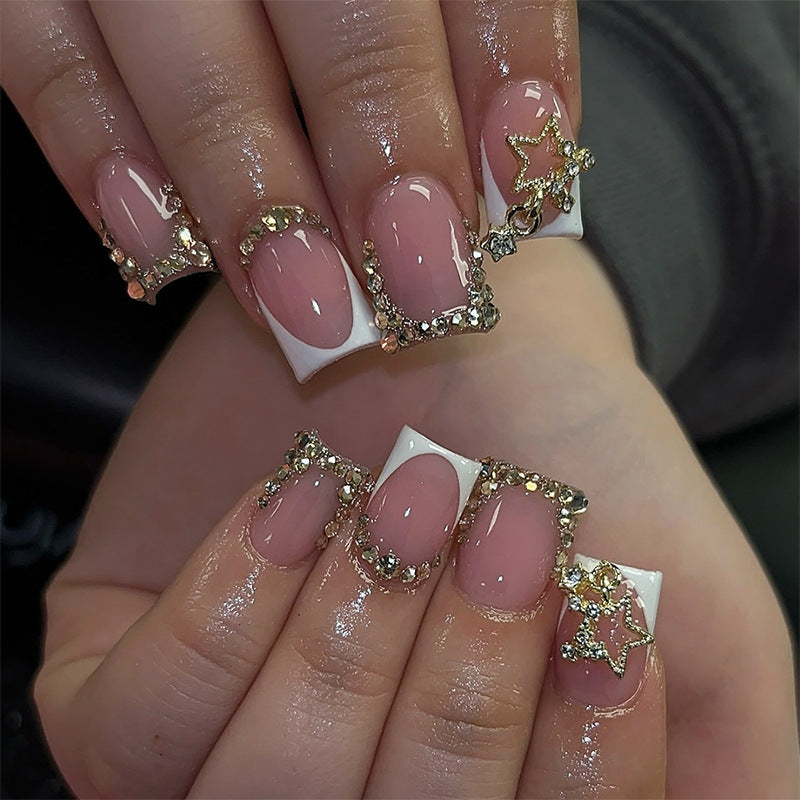 Premium Floral Embellished Press-On Nail Set Acalora