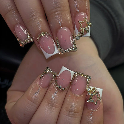 Premium Floral Embellished Press-On Nail Set Acalora
