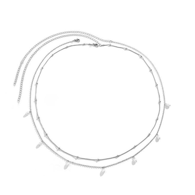 Delicate Layered Chain Necklace Acalora