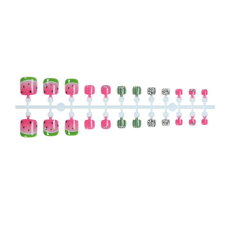 Watermelon-Themed Press-On Nails Acalora