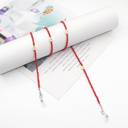 Floral Beaded Eyewear Chain Acalora