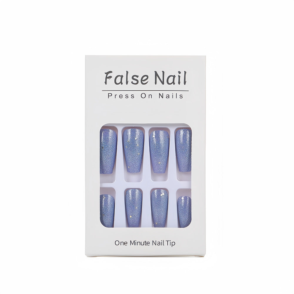 Glittering artificial nails in an elegant color scheme Acalora