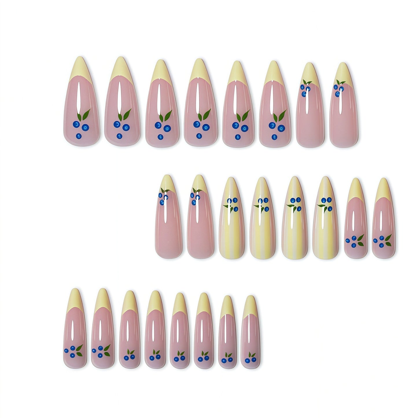 Artistic Stiletto Press-On Nail Art Set Acalora