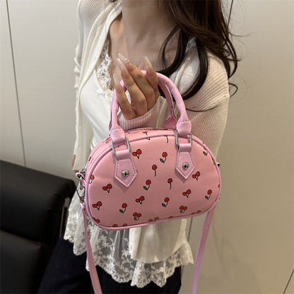 Playful Cherry Print Handbag Acalora