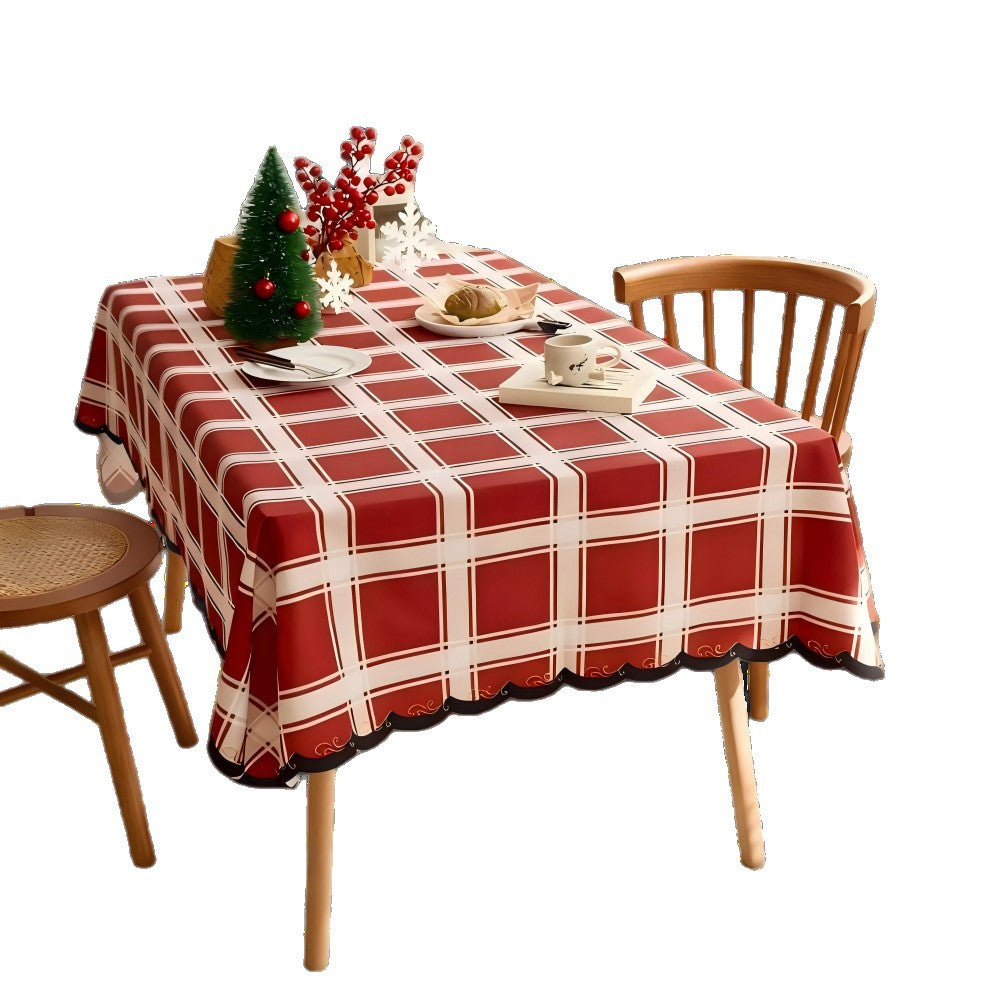 Elegant Checkered Tablecloth