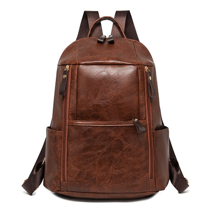 Elegant Multi-Compartt Faux Leather Backpack Acalora