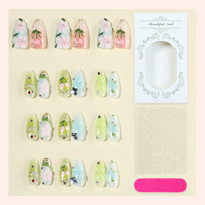 Floral Articulated Press-On Nail Set Acalora