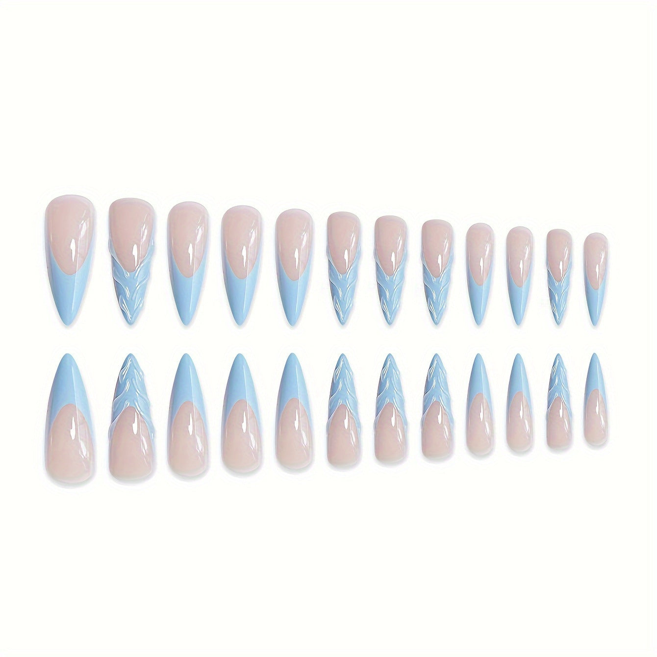 Artistic Leaf Design Press-On Nails Acalora