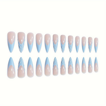 Artistic Leaf Design Press-On Nails Acalora