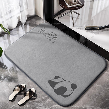Non-slip bathroom rug with charming design