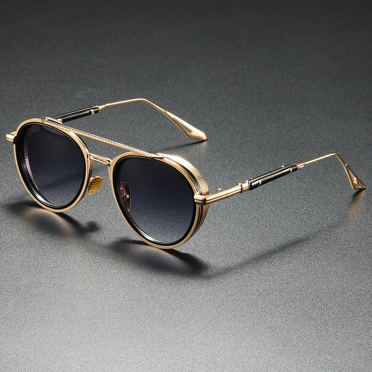 Women's Designer Sunglasses with Luxurious Metal Frame and Retro Accents Bowlift