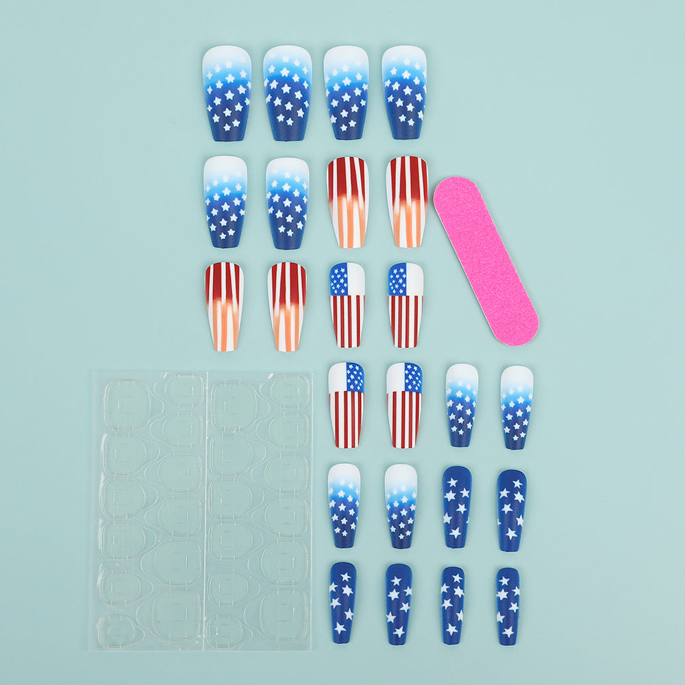 Patriotic style artificial nails Acalora