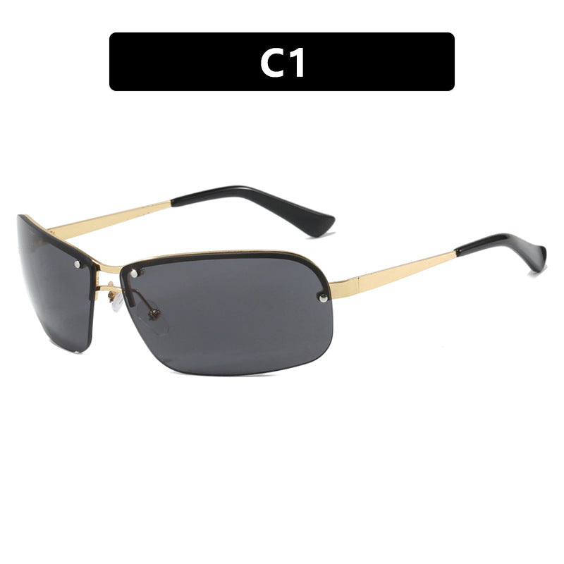 Women's sunglasses with large, elegant lenses and a modern metal frame Brehn