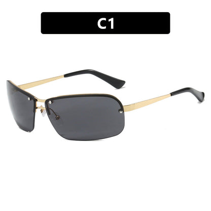 Women's sunglasses with large, elegant lenses and a modern metal frame Brehn