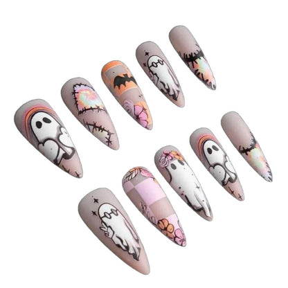 Artistic Halloween-Themed Nail Set Acalora