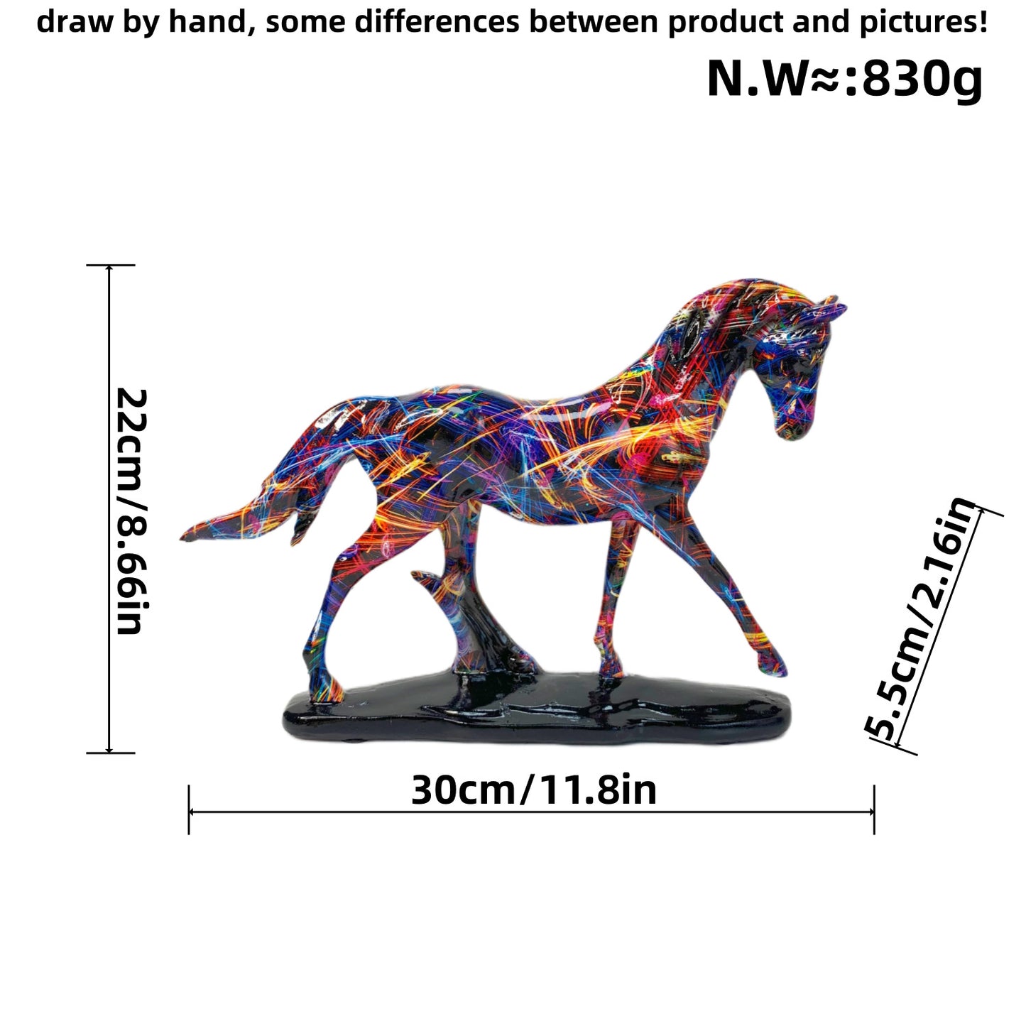 Artful Running Horse Sculpture Acalora