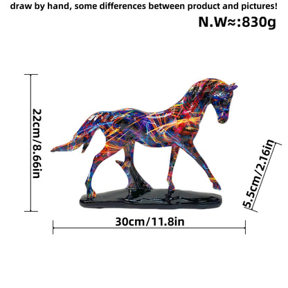 Artful Running Horse Sculpture Acalora