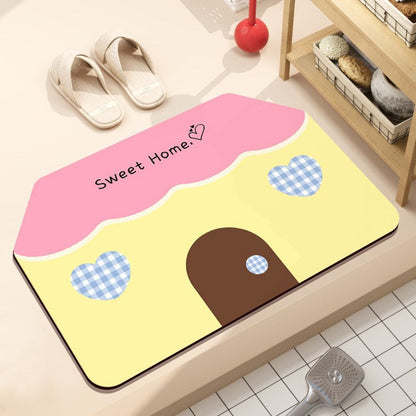 Playful Hamburger-Themed Bath Mat