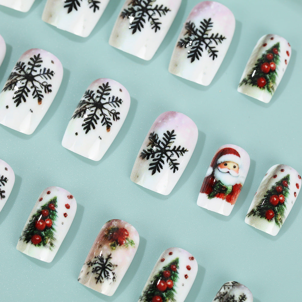 Festive artificial nails with Christmas motifs Acalora