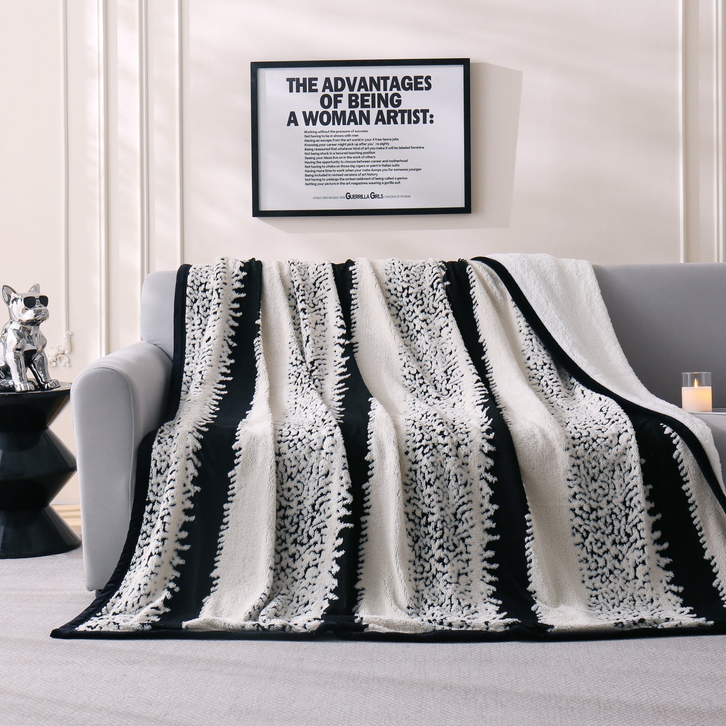 Chic Floral Pattern Throw Blanket
