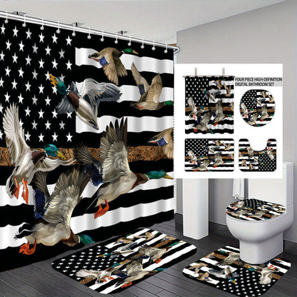 Digital Duck-Themed Bathroom Set