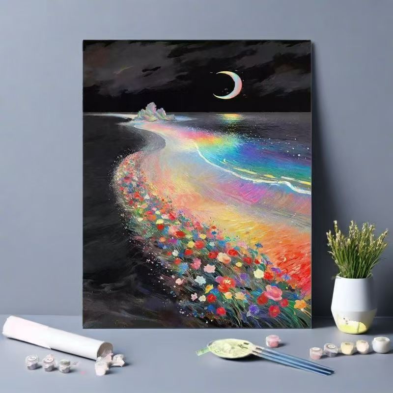 Rainbow Ocean Landscape Art Print