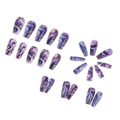 Artificial nails with elegant marble design Acalora