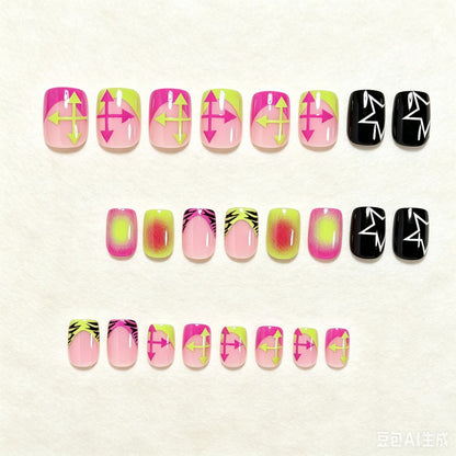 Colorful Abstract Nail Art Set Acalora