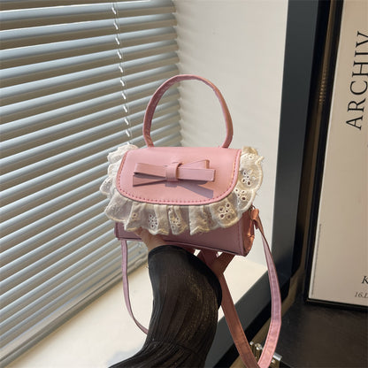 Elegant Ruffled Bow Crossbody Handbag Acalora