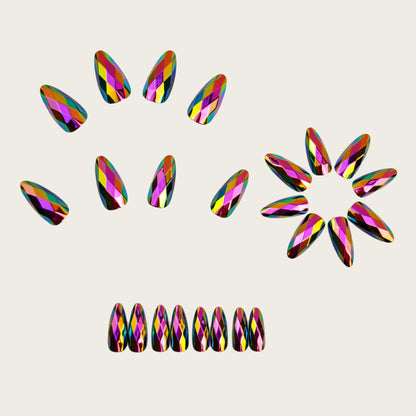 Artificial nails with elegant diamond patterns Acalora