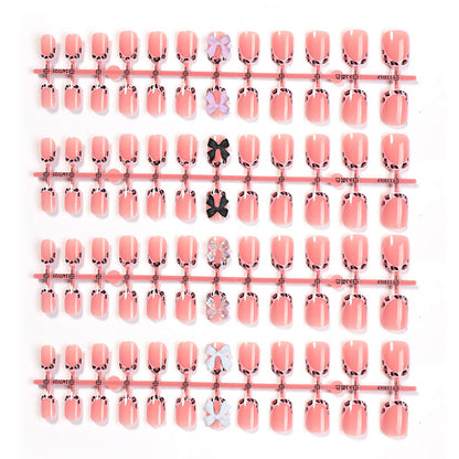 Decorative Press-On Nail Art Set with Unique Embellishments Acalora