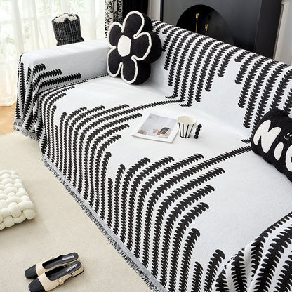 Cozy Decorative Fringe Sofa Throw Blanket