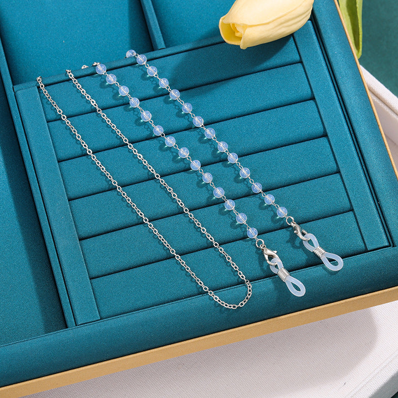 Elegant Beaded Eyewear Retainer Chain Acalora