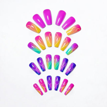 Colorful Gradient Nail Art Acalora