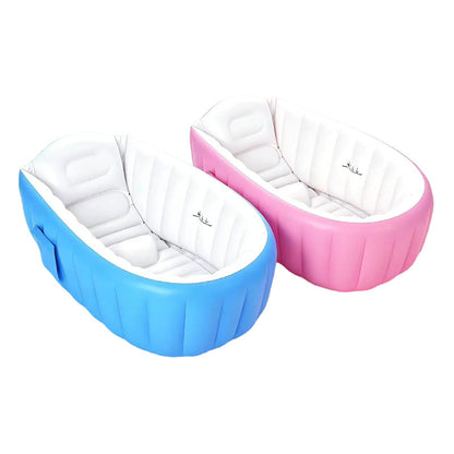 Inflatable Bathtub with Ergonomic Shape, Integrated Shelf and Compact Storage